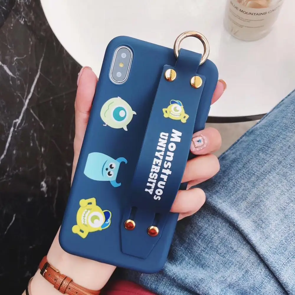 Мультяшный браслет TPU чехол для iPhone XMAX X Портативный мягкий XR 6 7 8 6PLUS 7PLUS защитный