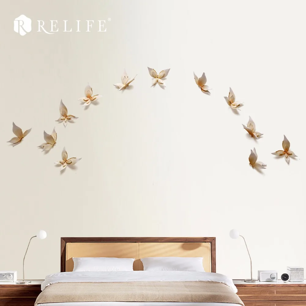 

New Arrival 12 pcs DIY Butterfly Wall Stickers Sofa Background Home Decor for Living Room