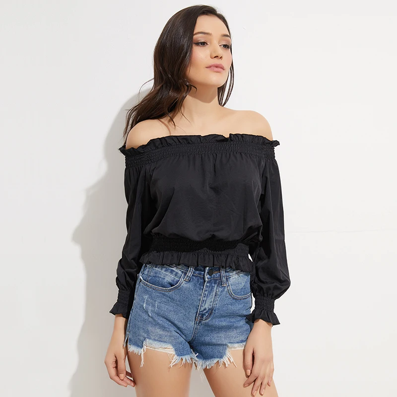 Женская блузка с длинным рукавом Colysmo летняя открытыми плечами рубашка Blusa Feminina