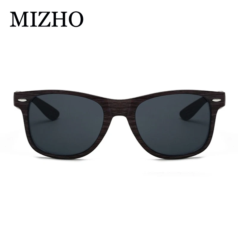 

MIZHO Protable Vintage Imitation Wood Grain Sunglasses Men Modified face Goggle Eyewear Men gafas de sol mujer UV400