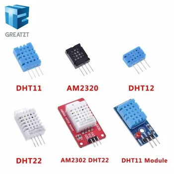 

DHT22 AM2302 DHT11/DHT12 AM2320 Digital Temperature Humidity Sensor Module Board For Arduino Ultra-low Power High Precision 4pin