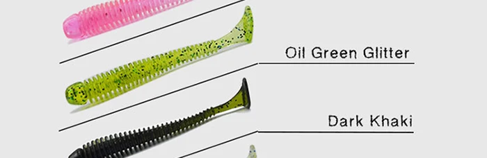 Soft Fishing Lures Shad Paddle Tail Rock Carp Fly Fishing   Artificial Baits Jig Head 100pcs 5cm 0.7g Silicon Rubber Fish Fishing Tackle  (10)