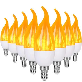 

C35 3W Led Flame Flickering Corn Light E14 3 modes Fire Light Flame Effect lamp Bulbs C35L KTV Home living room Decoration