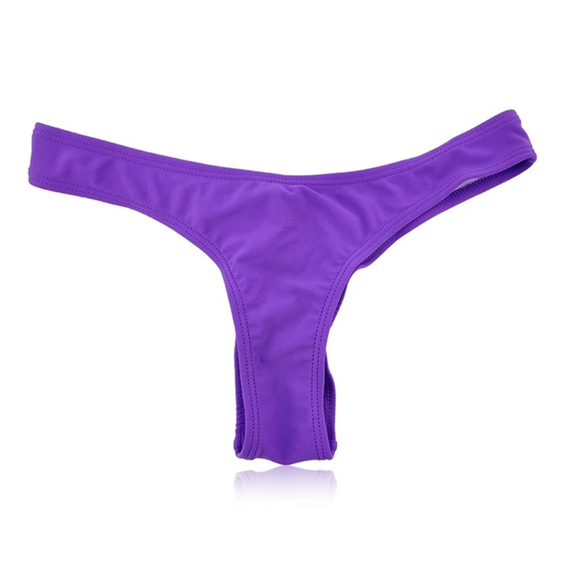 Women Sexy V Shape Cheeky Ruched Summer Beach Bikini Bottoms Underwear