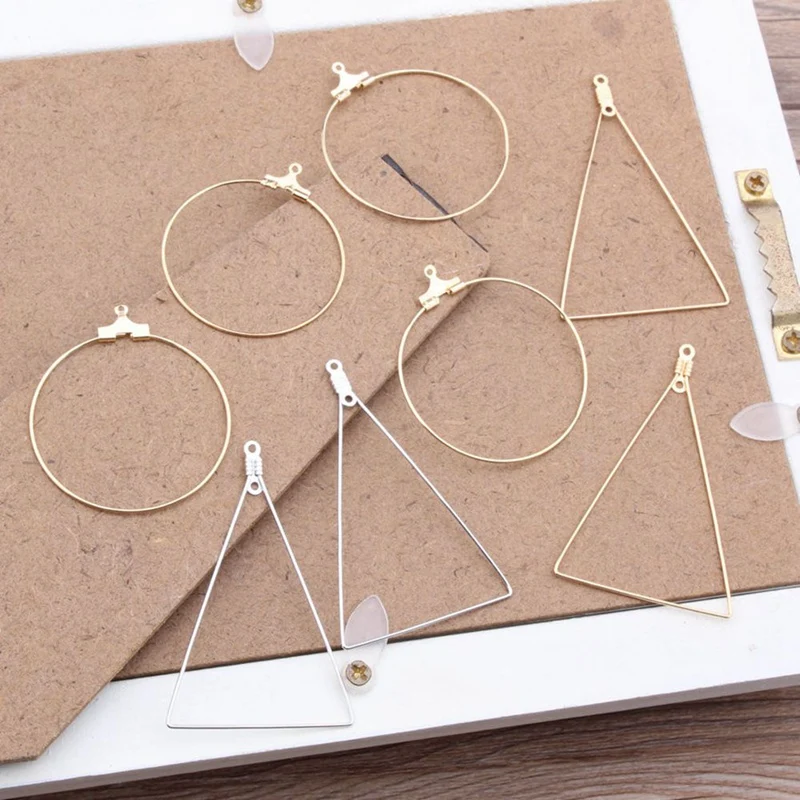 

10PCS Circular Hoop Ring Blank Detachable Dangle Pendant for DIY Earrings Jewelry Accessory AAA0940-AAA0942
