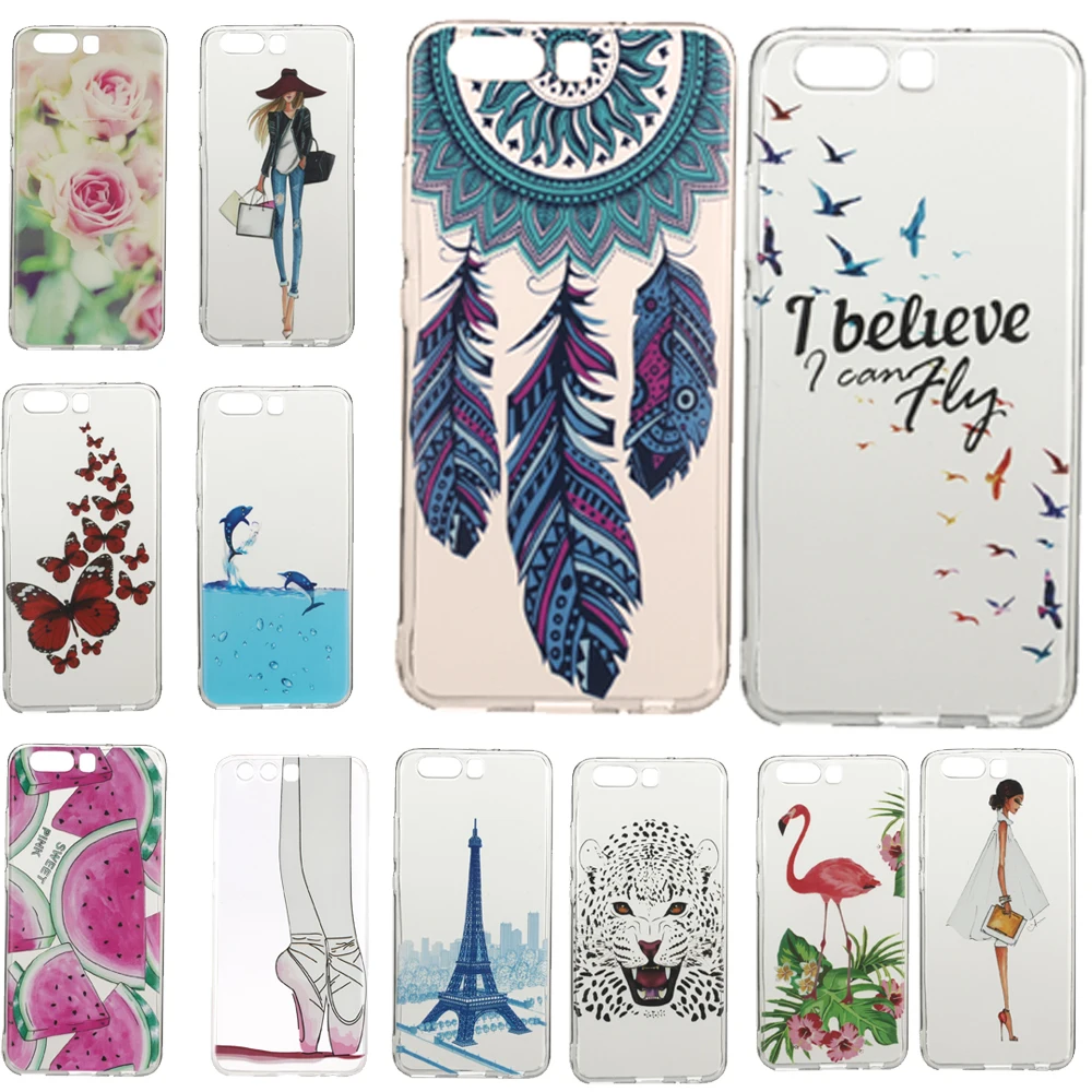 

soft TPU back case for huawei p10 silicon color cover for huawei p 10 cases Clear phone housing Skin Coque VTR L09 L29 AL00 TL00