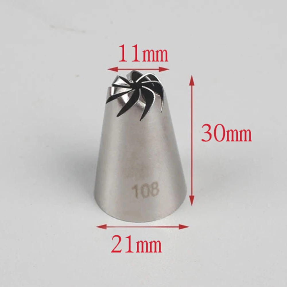 

#108 Stainless steel Icing Nozzle Decorating Tip Cake Craft Pastry Decor Tool Cake Decorating Tool