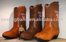 Freies verschiffen 5 mt hohe riesigen werbung braun aufblasbare boot/aufblasbare schuhe für förderung