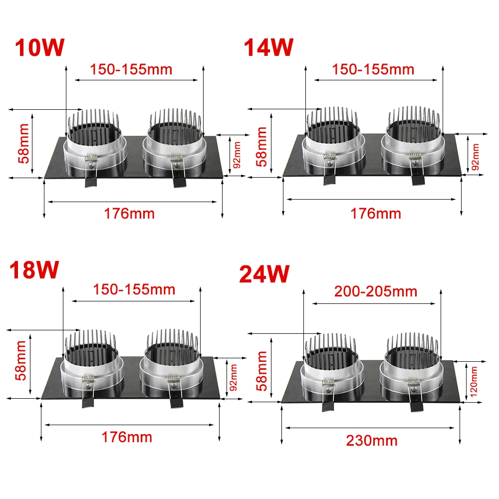 DBF-Super-brillante-empotrada-led-dimmable-2-Cabeza-Cuadrada-Abrigos-de-plumas-luz-10-W (5)
