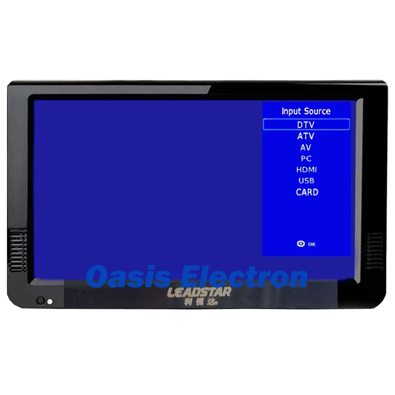 LEADSTAR HD Portatile TV 10 pollici Digitale E Analogico LED USB Car Audio carta di Tf di Sostegno