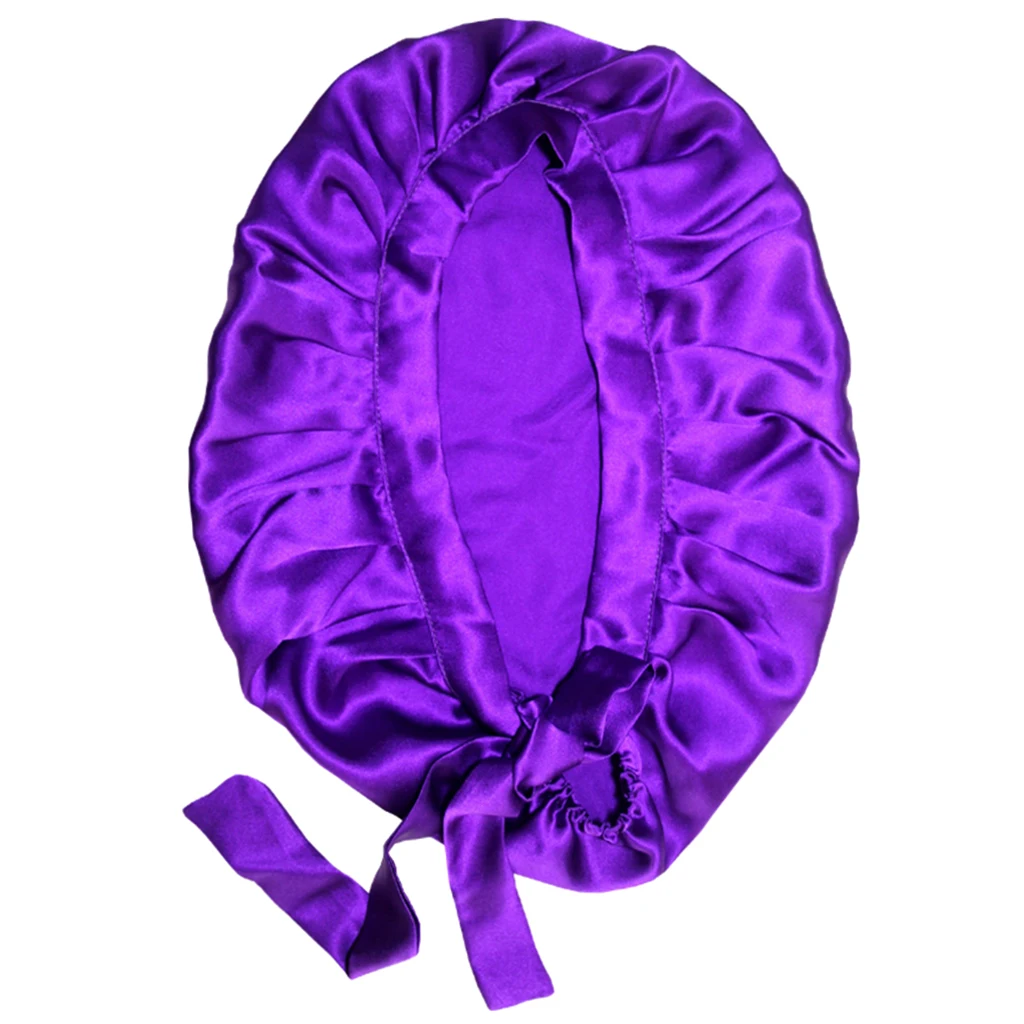 100% Pure Silk Sleep Hats Wrap Night Cap Hair Care Bonnet Women's Hat