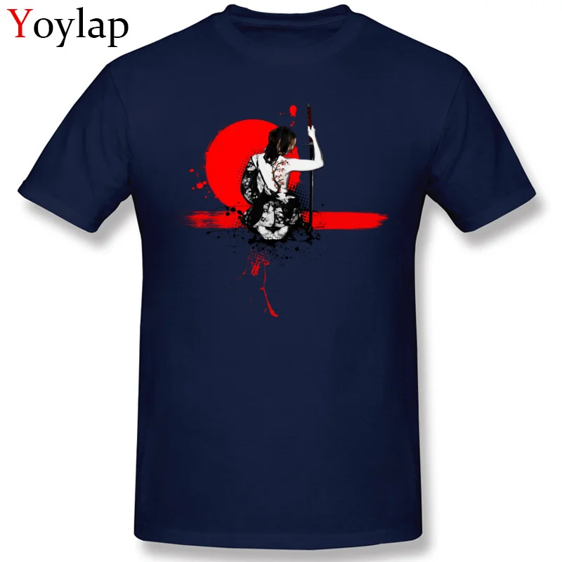 Hot Sale Design Short Sleeve Tops T Shirt Trash PolkaFemale Samurai Summer Fall O Neck Pure Cotton Men's T-shirts Design Clothing Shirt navy ablue