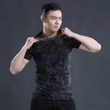 Мужская Летняя высокоэластичная хлопковая тактическая камуфляжная футболка, открытая, для скалолазания, верховой езды, фитнеса, с коротким рукавом, дышащая, тонкая, hirt