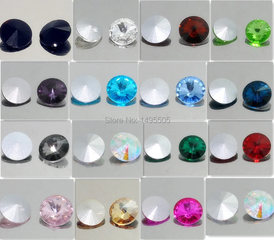 30 шт. элементы кристалл риволи стеклянные бусины 10 мм многоцветный 15 цветов