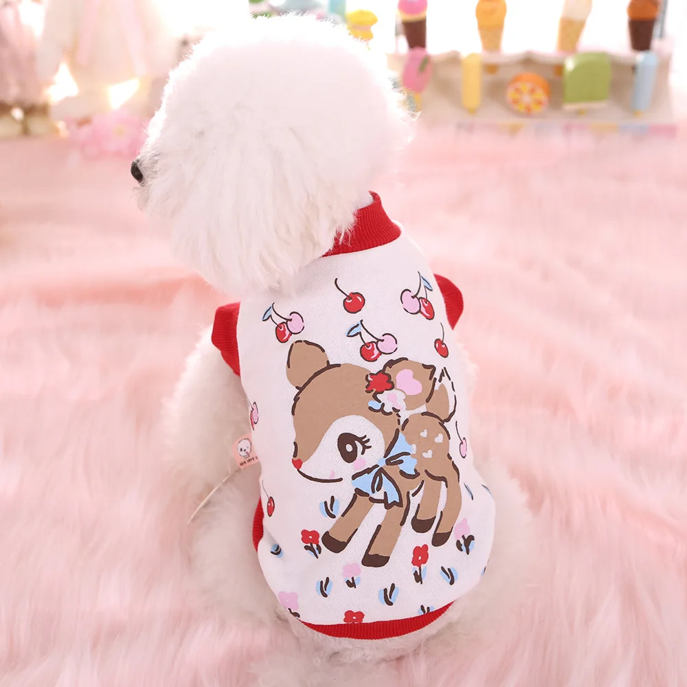 

Dog Hoodies Pet Clothes For Dogs Animal Print Dog Clothes Spring And Autumn Vest Jacket Cat Clothing Yorkies Teddy Leisure Coat