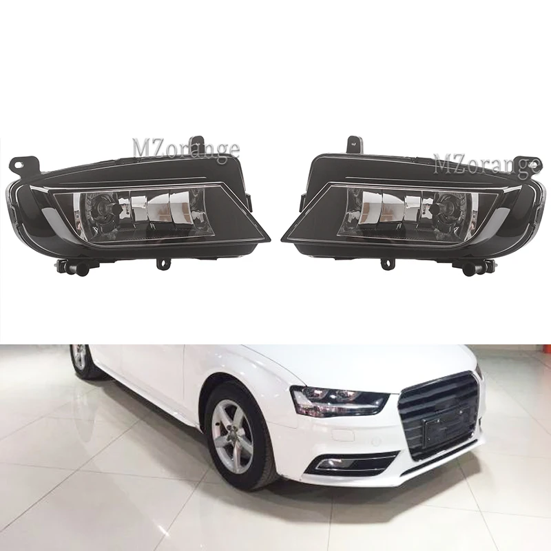 

Car Fog Light fog Lamp Black H8 Blubs For Audi B9 A4L 2013-2016 clear lens Housing Plastic Car Light Accessories