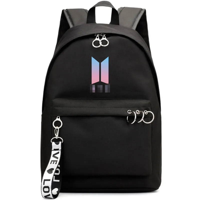  Outdoor wild casual student school canvas backpack boys bag kpop army bomb fresh trend fan pouch cu