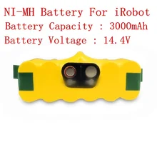 14.4 В 3000 мАч Ni-Mh Аккумуляторов для iRobot Roomba 620 610 630 650 660 пылесос части