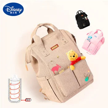 

Disney Mummy Bag Large Maternal Diaper Bag Thermal USB Bottles Insulation Bag Capacity Shoulder Travel Backpack Baby Handbag