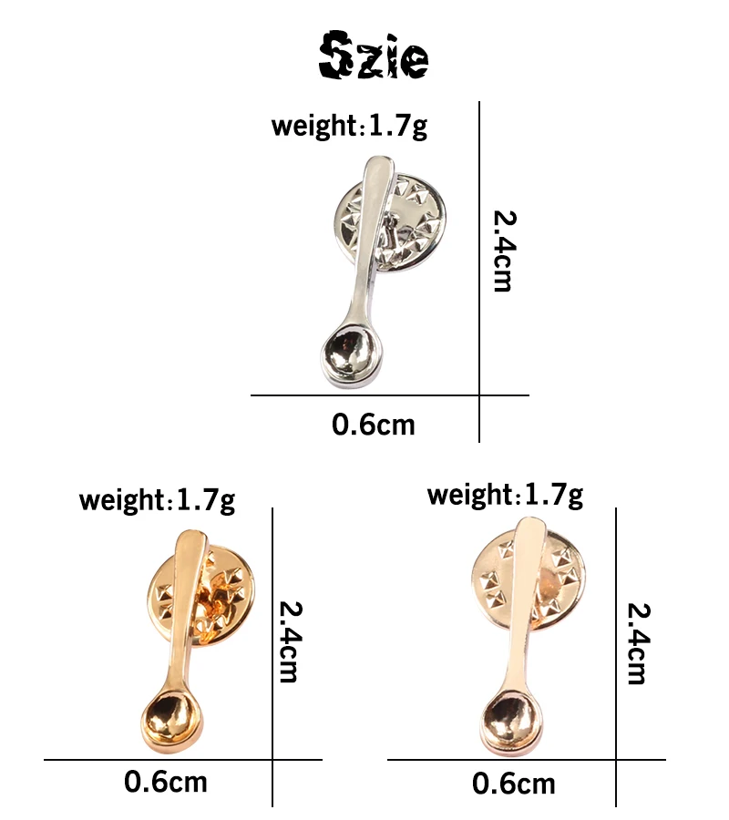 Булавки для повара, для женщин, золото, розовое золото, серебро, броши, ложка, значок, металлический значок, пальто, шляпа, сумка, аксессуары, детское ювелирное изделие, подарок для повара