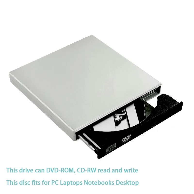 Внешний оптический привод KuWfi USB 2 0 DVD ROM CD RW считыватель запись проигрыватель