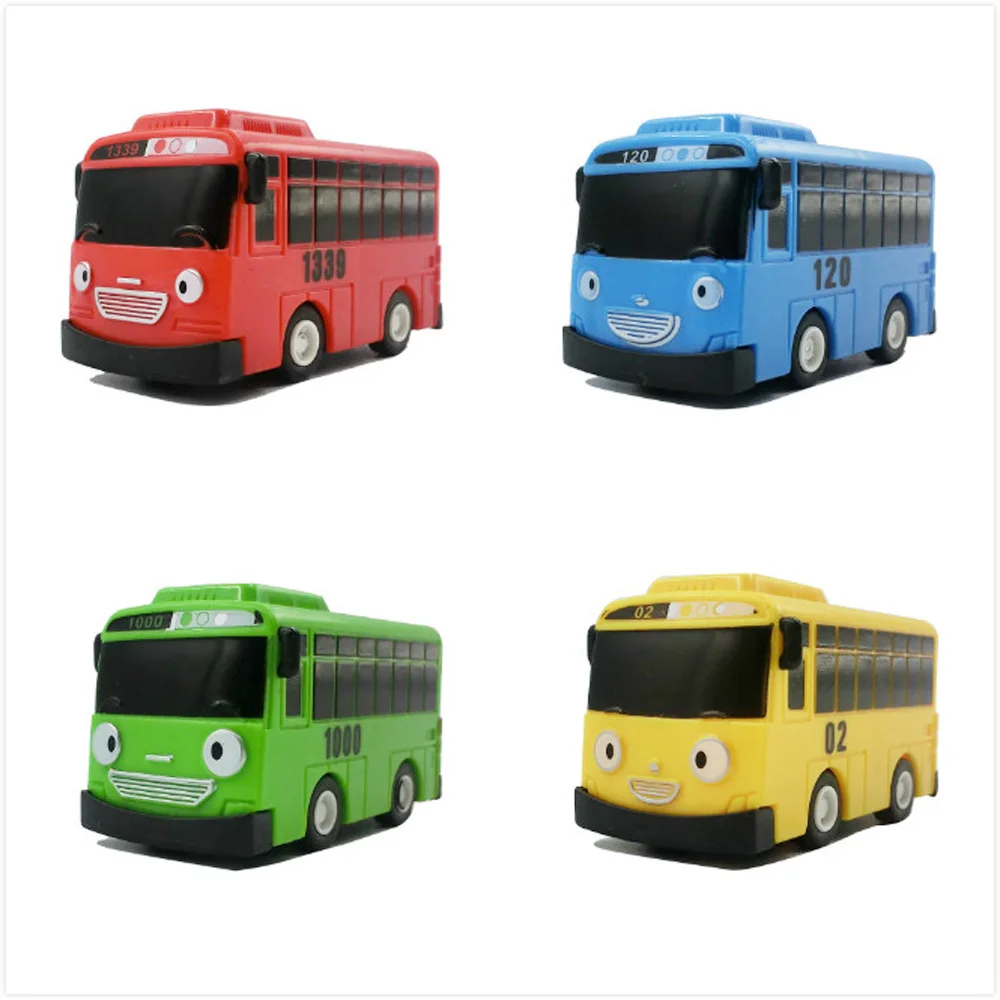 

Mini TAYO Bus Taxi Back Children Educational Toys Little Bus Korean Anime Model Buses for Kids Christmas Gifts