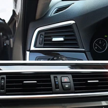 Хромированная вентиляционная рамка для кондиционера, накладка, внутренняя отделка, блестки, панель для выхода воздуха, декоративная полоса для BMW f10, 5 серии 2011-17