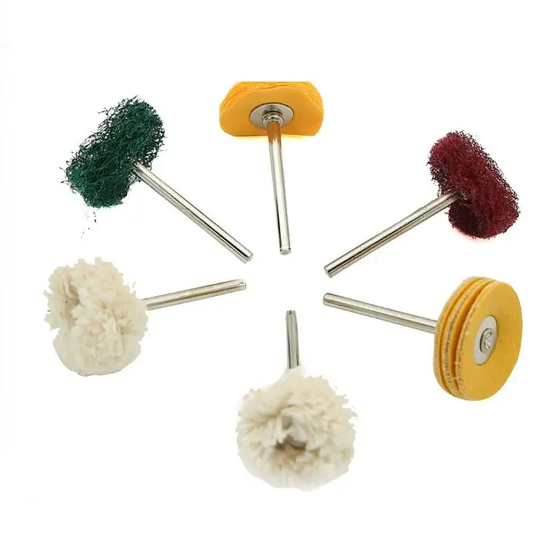 

6pcs/set Polisher Buffer Wheel Polishing Buffing Pad Kit Tool Brush Polisher Buffer For Dremel Rotary Tool