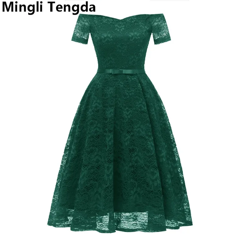 

Mingli Tengda Wine Red/Pink Bridesmaid Dresses Lace Boat Neck Bridesmaid Dress Off the Shoulder Dresses for Wedding Pary 2018