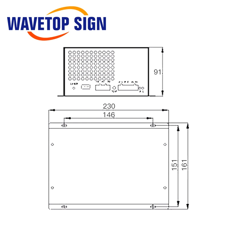 WaveTopSign MYJG 80 Вт СО2 лазерный источник питания для СО2 лазерная гравировка машина для резки MYJG-80W