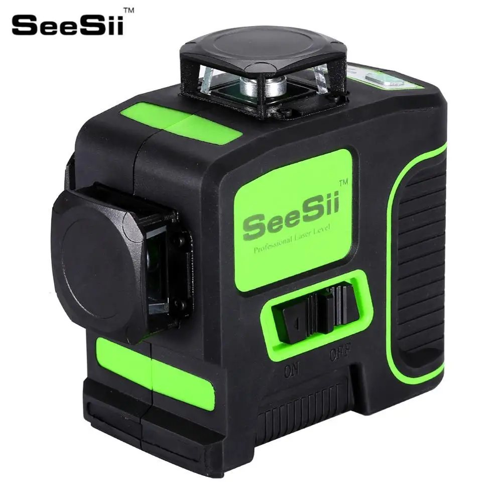 SeeSii 12 Lines 3D Green Laser Level Self-leveling Horizontal&Vertical 360 Degree 8 Lines 2D Cross Line kruislaser nivel verde