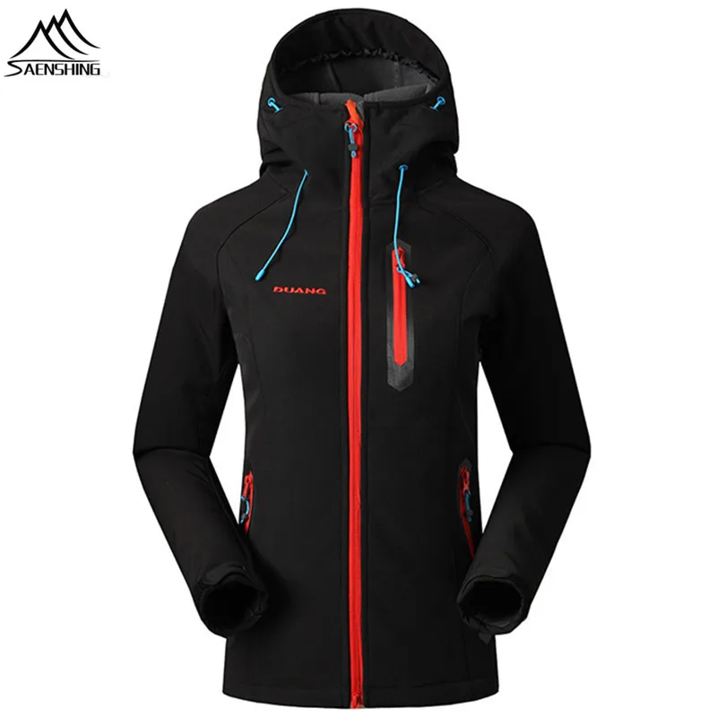 

SAENSHING Women Mtb Cycling Softshell Jacket Waterproof Windproof Jacket Warm Fleece Outdoor sport Clothing Rain Jackets