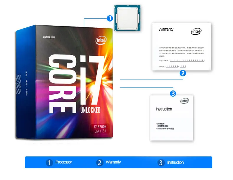 Intel i7-6700K процессор Intel Core i7 6700K шестое поколение процессор LGA1151 в штучной упаковке