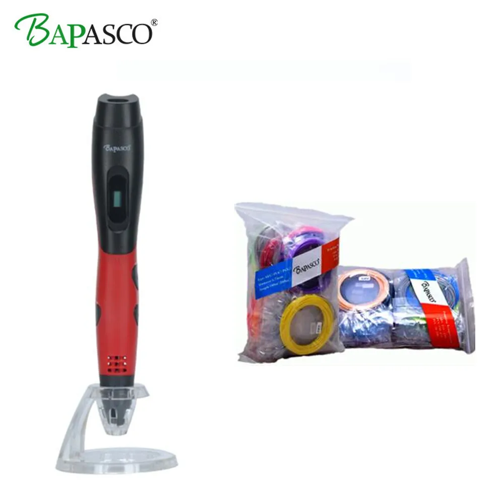

Original BAPASCO BP-04 3D Printing Pen LED/LCD DIY Screen 3D Pen+200M ABS/PLA Children's toys birthday presentPrinting Pen 3D