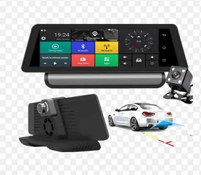Видеорегистратор автомобильный 8 дюймов IPS GPS Wi Fi Bluetooth 1080P ОЗУ 1/16