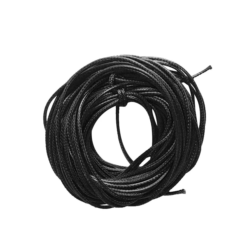 2x 11Yd Wholesale Waxed Leather Necklace / Bracelet String Cords DIY 1.5mm Black