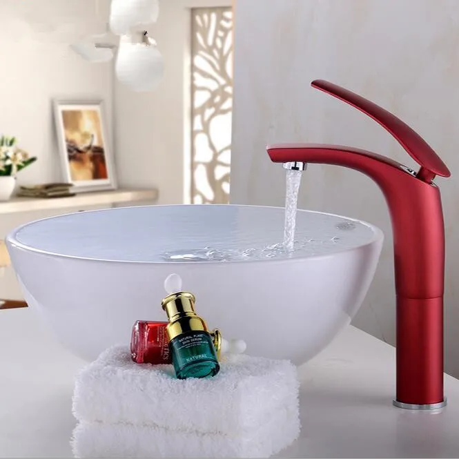 Colorful bathroom faucet Black white crane Bathroom sink faucet