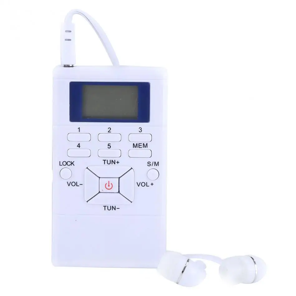 

Mini Portable LCD FM Radio Digital Signal Processing Wireless Receiver With Earphone 2017 Radio