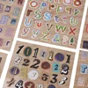 6sheets/lot English Alphabet Number Retro Sticker Album Diary Decoration DIY Decorative Stickers Handmade Stickers Scrapbooking ► Photo 3/6