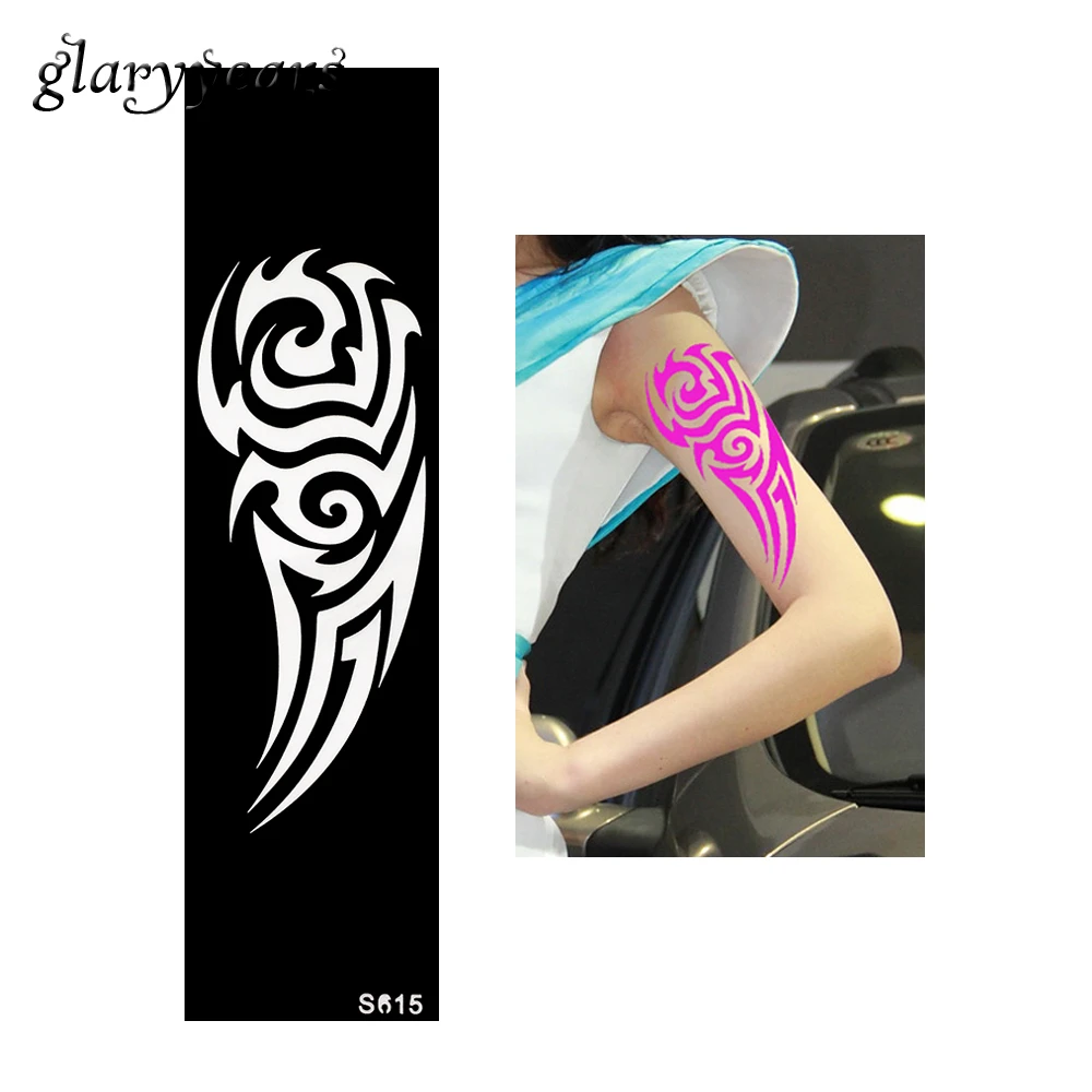 1 Stuck Indische Henna Tattoo Schablone Lange Streifen Herz Design Weibliche Arm Schulter Diy Korperkunst Farbe Tattoo Schablone Temporare S615 Stencil Transfer Stencil Printerstencil Tattoo Aliexpress