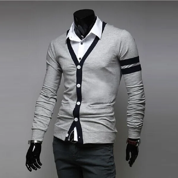 ZOGAA Brand Men Sweaters V-Neck Casual Cardigan Sweater Coat Streetwear High Quality Men Knitwear Sweater Pullover Men