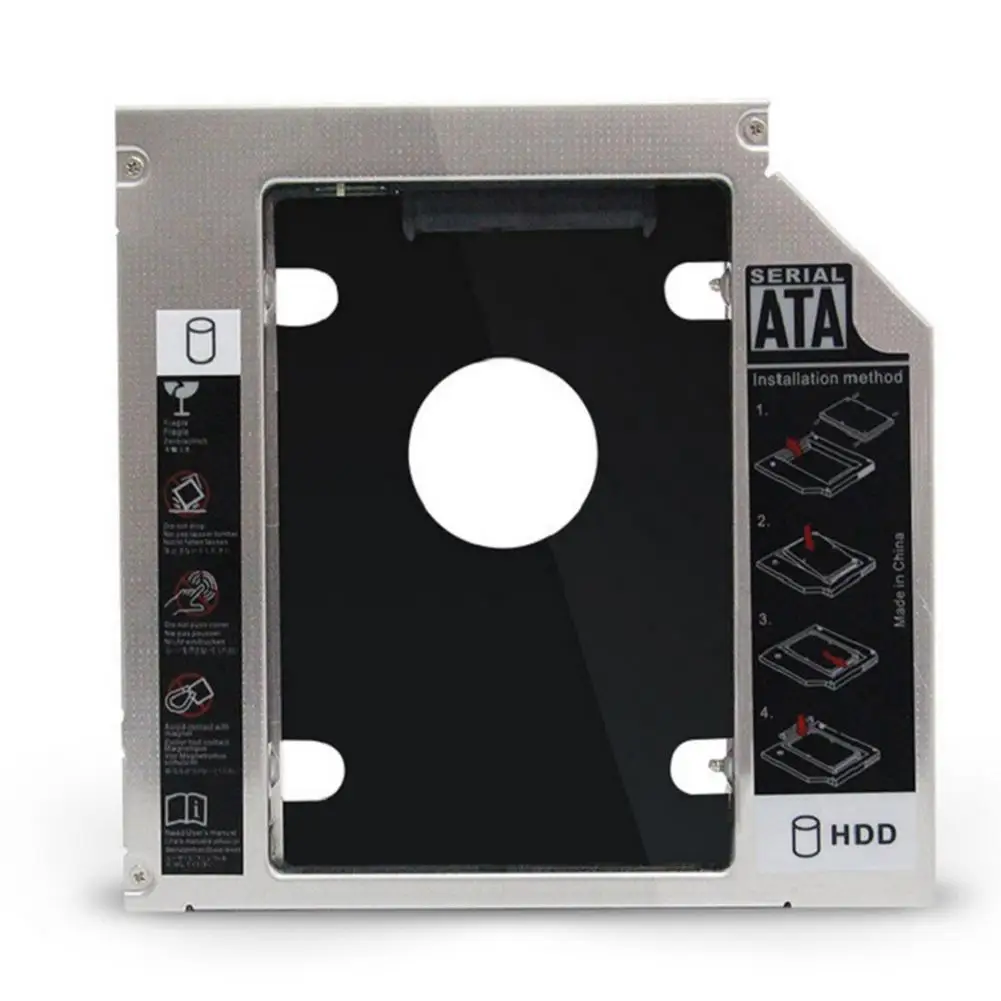 

New 9.5mm Aluminum Alloy SATA3 Laptop CD-ROM Drive Hard Disk Bracket SSD Caddy Tray