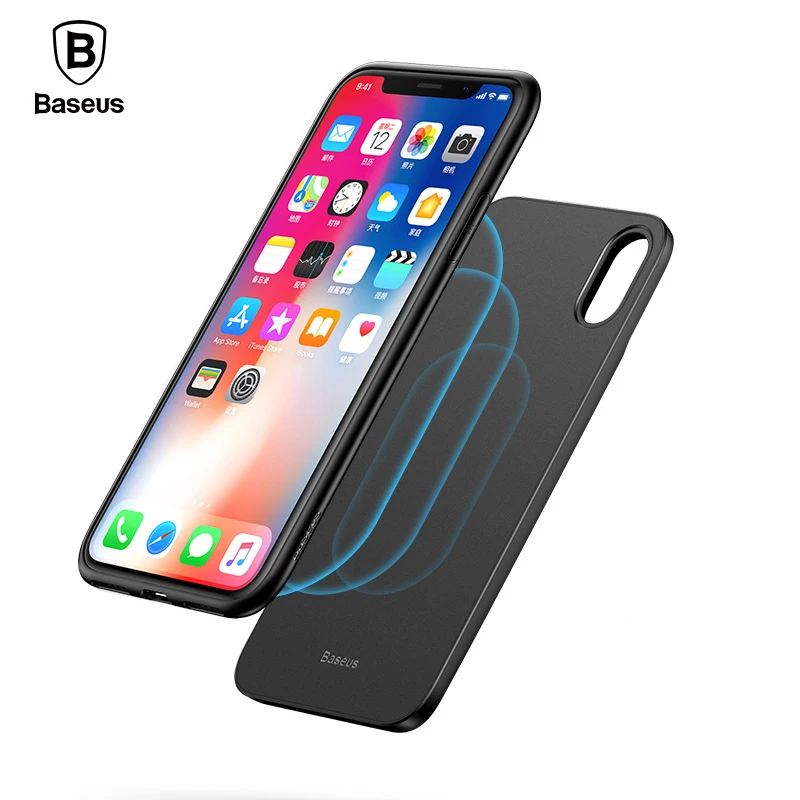 Baseus Беспроводное зарядное устройство power Bank чехол для iPhone X Беспроводное зарядное устройство чехол для iPhone X+ чехол для телефона