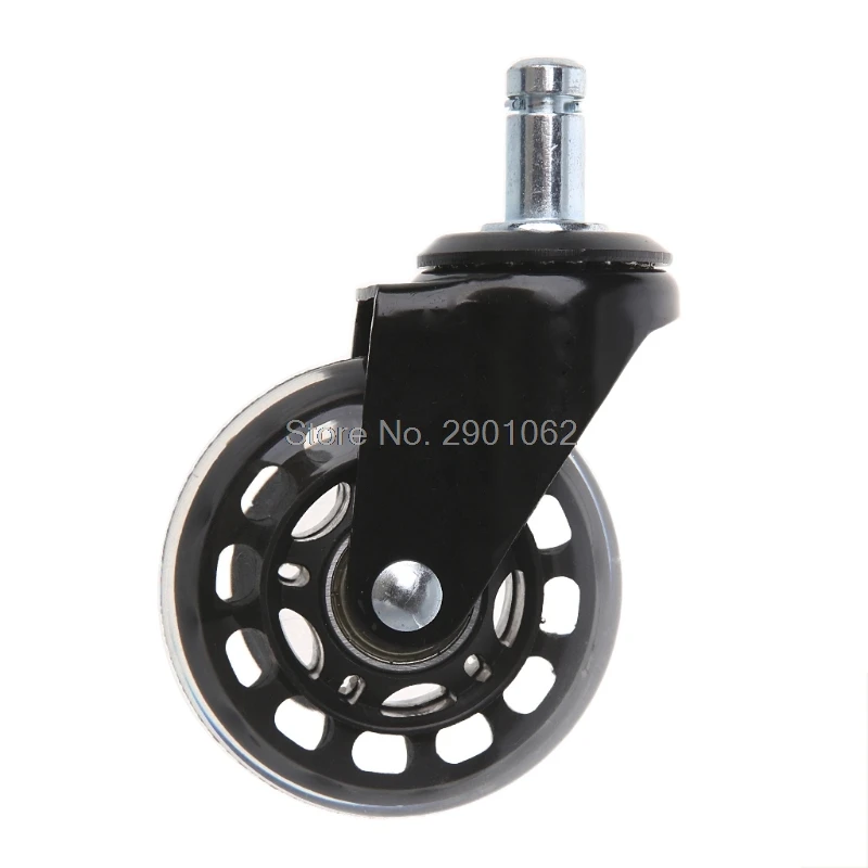 

Universal 2.5" PU Rollerblade Style Office Chair Wheels Replacement Chair Caster #0226#