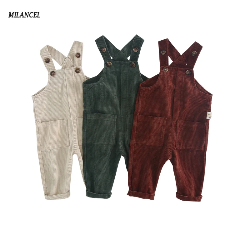 MILANCEl 2018 Kids Overalls Winter Baby Overalls Solid Corduroy Boys Pants Winter Overalls for Children Girls Clothing MILANCEl 2018 Kids Overalls Winter Baby Overalls Solid Corduroy Boys Pants Winter Overalls for Children Girls Clothing