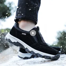 

Men Outdoor Sports Running Shoes Winter Warm Athletic Slip On Male Trekking Sneakers Gym Walking Jogging Trainers Plus Size
