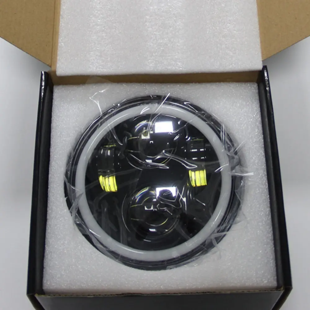 

5.75 Motorcycle headlight Led Headlights Fit 5.75" H4 Headlamp With Angel Eye For Harley Davidson Sportsters XL XG XR VRSCD Dyna
