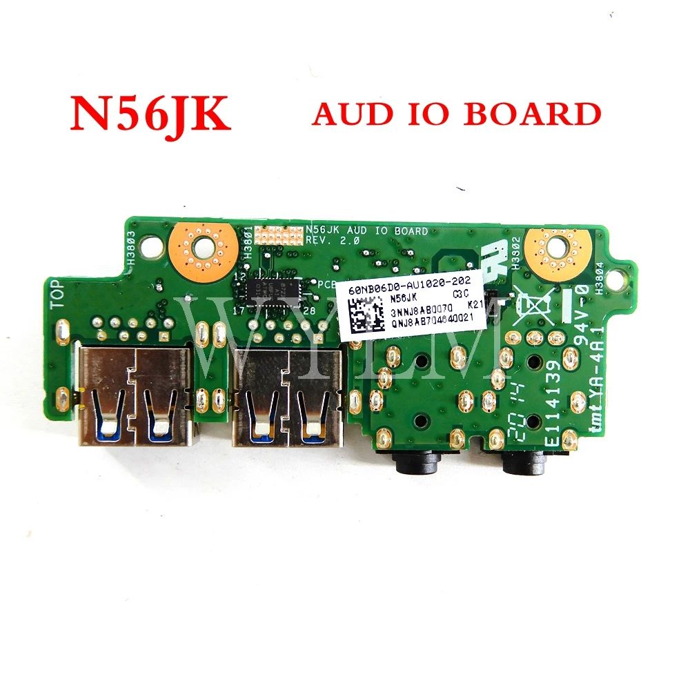 Плата N56JK AUD IO для ASUS N56 N56V N56VJ N56VM N56VB N56VZ N56J N56JN N56JR USB Плата|Компьютерные кабели и
