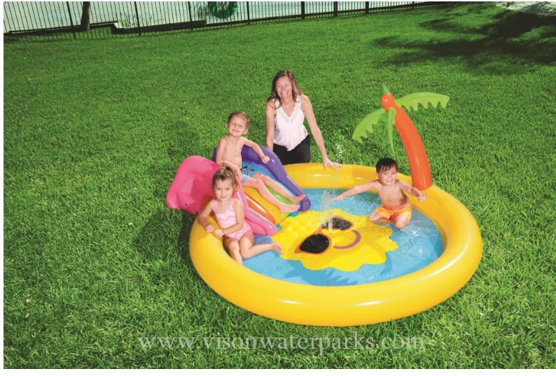 53071 Sunshine Land Recreation Pool Recreational Water Jet Pool Inflatable Slide Pool (10)