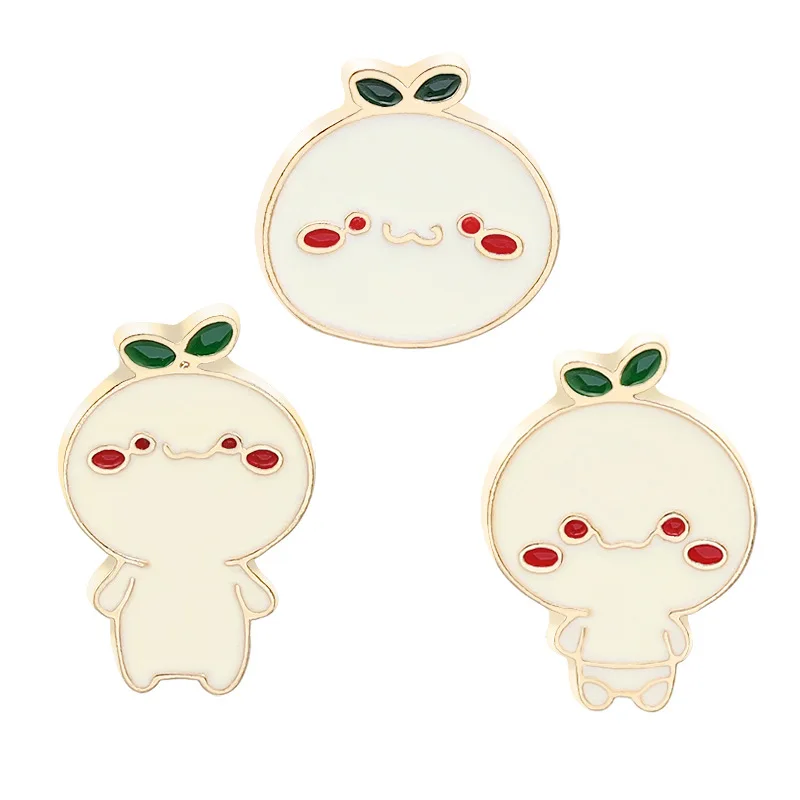 

Bean sprouts sell Meng artifact drip oil brooch long grass dumplings badge bag pin factory direct